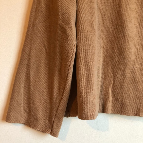 ZARA Trafaluc Soft Bell Sleeve Sweater Tan - Picture 10 of 14